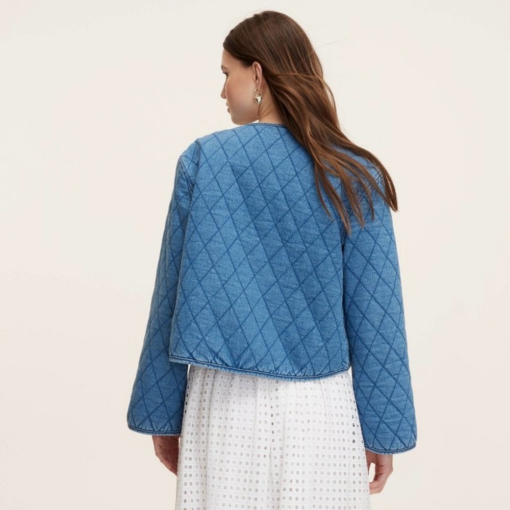 Quilted Blue Jacket - Picture 3 of 4